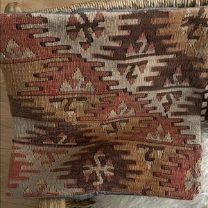 Bohemian Patterned Rug/tapestry Throw Pillow 18x18”